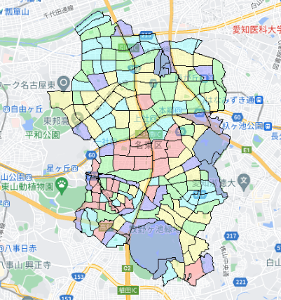 名古屋市名東区の人口・世帯数データ｜ポスティングのフィールド