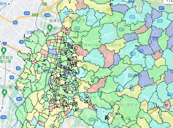 岡崎市の人口及び世帯数｜ポスティングのフィールド