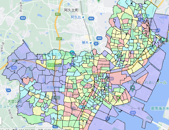 半田市でのポスティングに役立つ人口・世帯数データ 半田市でのポスティングに役立つ人口・世帯数データ