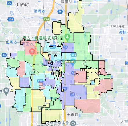 田原本町でのポスティングに役立つ人口・世帯数データ 田原本町でのポスティングに役立つ人口・世帯数データ