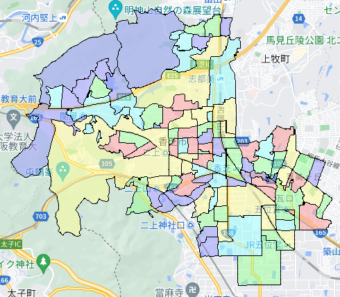 香芝市でのポスティングに役立つ人口・世帯数データ 香芝市でのポスティングに役立つ人口・世帯数データ
