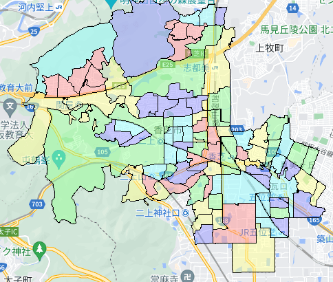 香芝市でのポスティングに役立つ人口・世帯数データ 香芝市でのポスティングに役立つ人口・世帯数データ