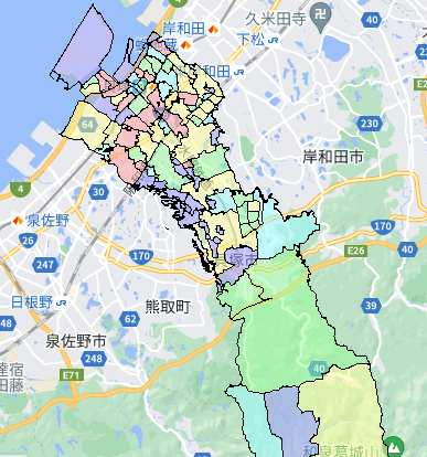 大阪府貝塚市でのポスティング効果を高める!人口・世帯数データ 大阪府貝塚市でのポスティング効果を高める!人口・世帯数データ