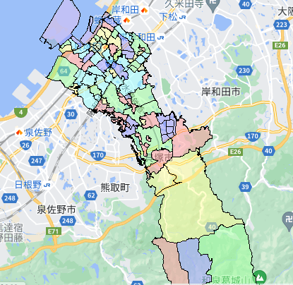 大阪府貝塚市でのポスティング効果を高める!人口・世帯数データ 大阪府貝塚市でのポスティング効果を高める!人口・世帯数データ