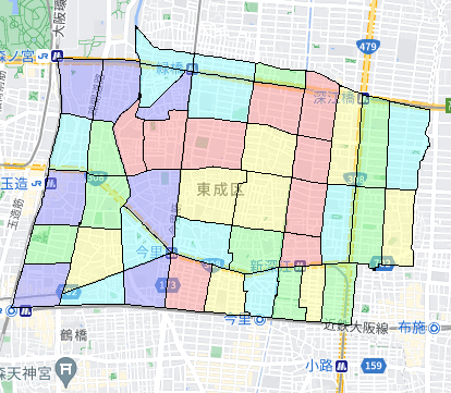 大阪市東成区でのポスティング効果を高める!人口・世帯数データ 大阪市東成区でのポスティング効果を高める!人口・世帯数データ
