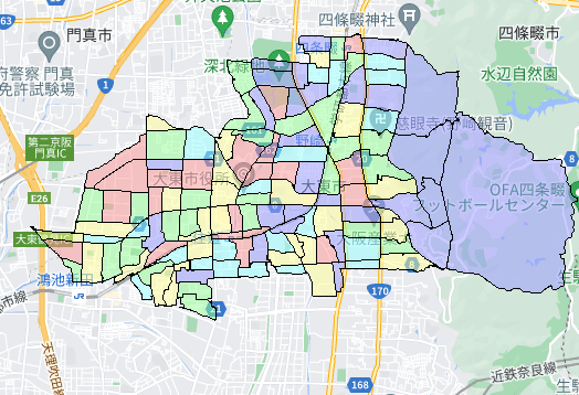 大阪府大東市でのポスティング効果を高める!人口・世帯数データ 大阪府大東市でのポスティング効果を高める!人口・世帯数データ