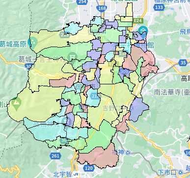 御所市でのポスティングに役立つ人口・世帯数データ 御所市でのポスティングに役立つ人口・世帯数データ