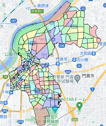 大阪府守口市でのポスティング効果を高める!人口・世帯数データ 大阪府守口市でのポスティング効果を高める!人口・世帯数データ
