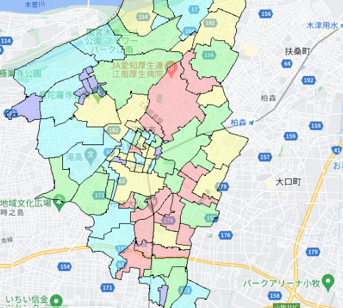 江南市でのポスティングに役立つ人口・世帯数データ