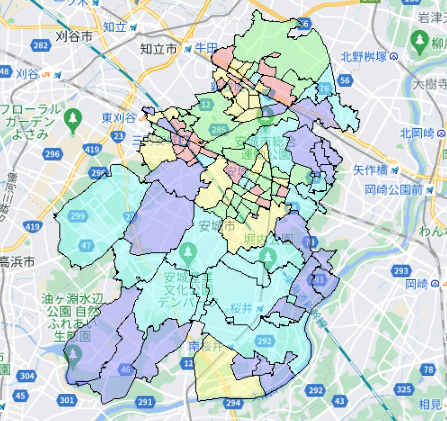 安城市の人口及び世帯数｜ポスティングのフィールド