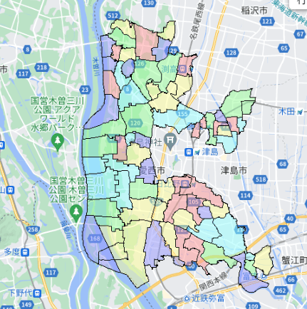 愛知県愛西市の人口及び世帯数｜ポスティングのフィールド