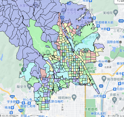 京都市北区でのポスティングに役立つ人口・世帯数データ 京都市北区でのポスティングに役立つ人口・世帯数データ