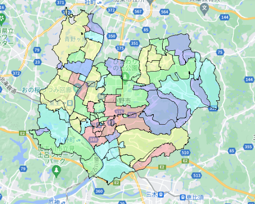 小野市でのポスティングに役立つ人口・世帯数データ 小野市でのポスティングに役立つ人口・世帯数データ