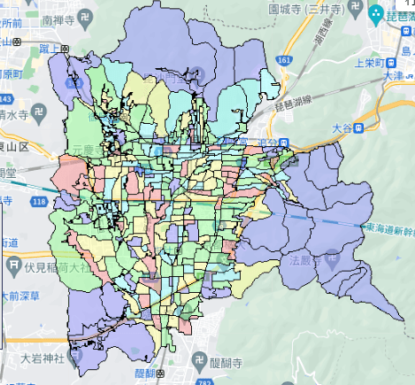 京都市山科区でのポスティングに役立つ人口・世帯数データ 京都市山科区でのポスティングに役立つ人口・世帯数データ