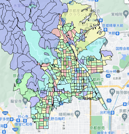京都市北区でのポスティングに役立つ人口・世帯数データ 京都市北区でのポスティングに役立つ人口・世帯数データ