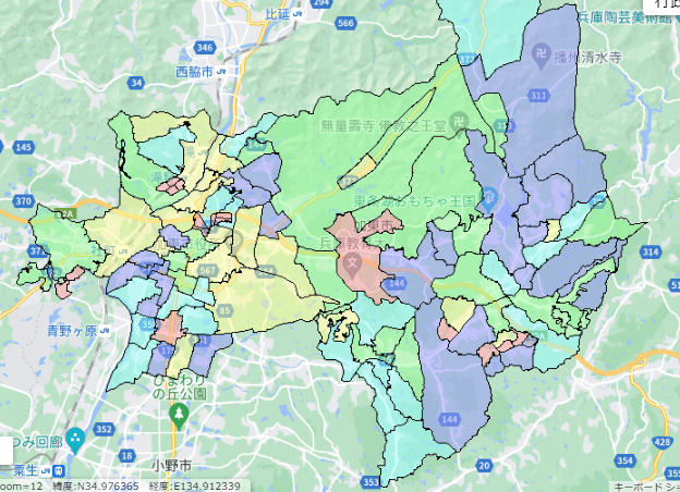 兵庫県加東市でのポスティングに役立つ人口・世帯数データ
