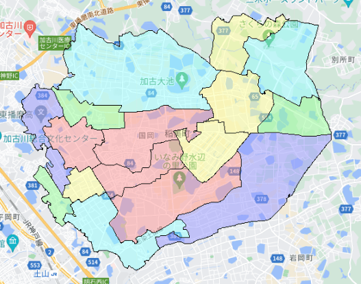 稲美町でのポスティングに役立つ人口・世帯数データ