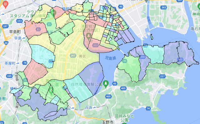 岡山市南区でのポスティングに役立つ人口・世帯数データ