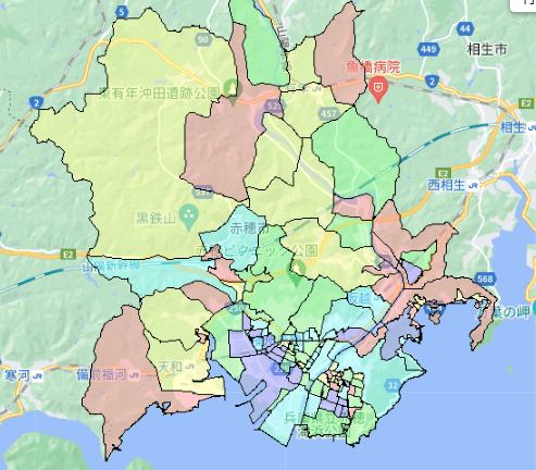 赤穂市でのポスティングに役立つ人口・世帯数データ 赤穂市でのポスティングに役立つ人口・世帯数データ