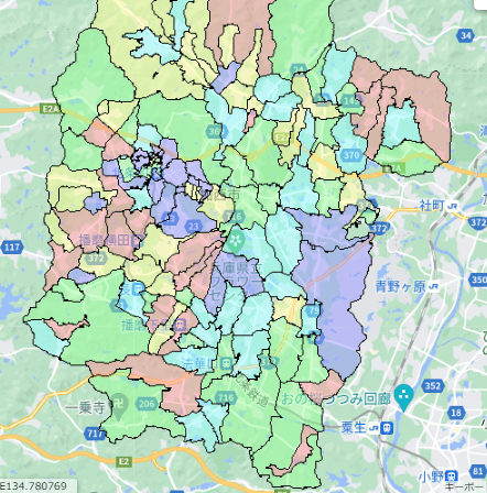 加西市でのポスティングに役立つ人口・世帯数データ 加西市でのポスティングに役立つ人口・世帯数データ