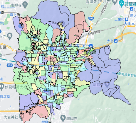京都市山科区でのポスティングに役立つ人口・世帯数データ 京都市山科区でのポスティングに役立つ人口・世帯数データ