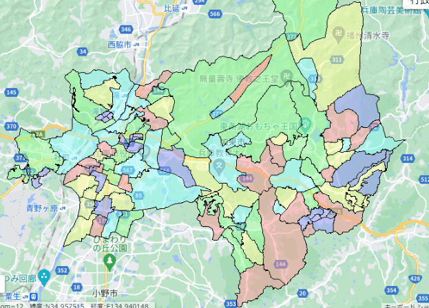 兵庫県加東市でのポスティングに役立つ人口・世帯数データ
