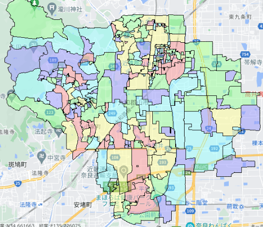 大和郡山市でのポスティングに役立つ人口・世帯数データ