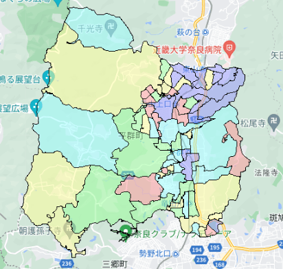 平群町でのポスティングに役立つ人口・世帯数データ