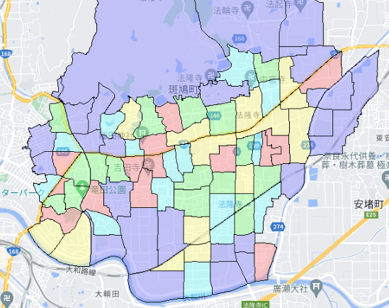 斑鳩町でのポスティングに役立つ人口・世帯数データ 斑鳩町でのポスティングに役立つ人口・世帯数データ