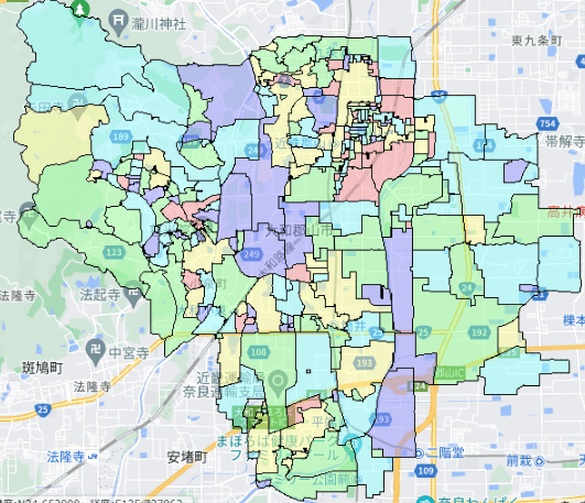 大和郡山市でのポスティングに役立つ人口・世帯数データ
